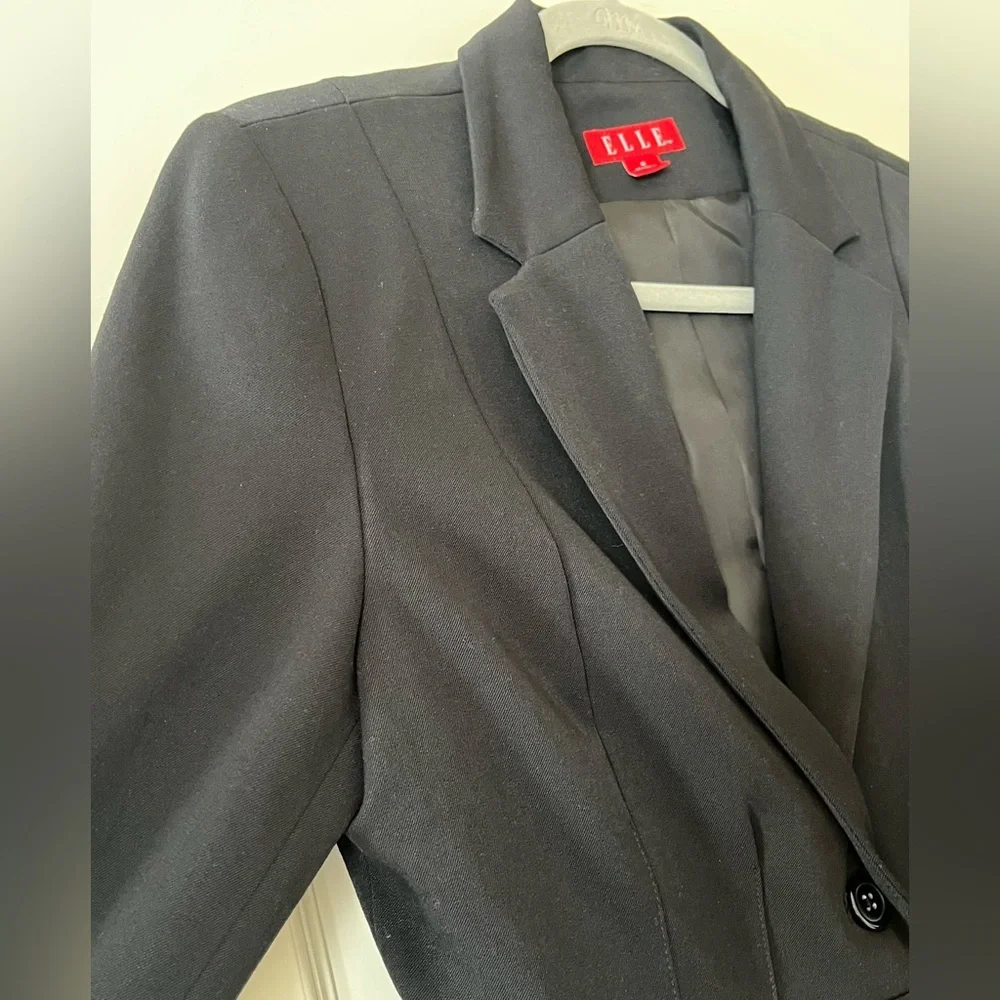 Elle Rich Black Tailored Blazer Jacket Women’s size 6 - Picture 6 of 14